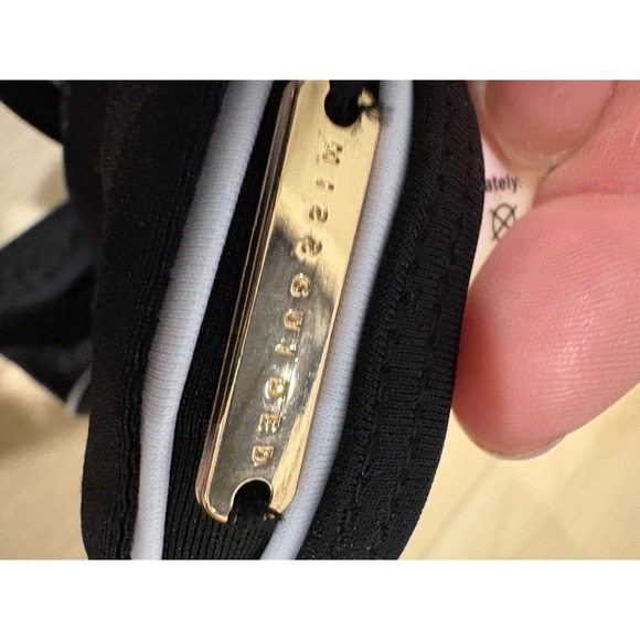 Missguided Black Bikini Bottom High Cut White Trim Swimsuit Lined - Picture 4 of 4